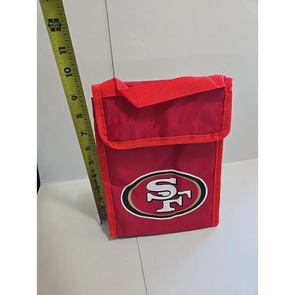 NFL San Francisco 49ERS Insulated Lunch Bag With hook loop Closure NWT - Picture 8 of 14